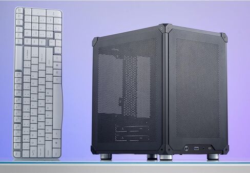 حافظة JONSBO C6 Black Mini MATX Mesh، هيكل سطح مكتب صغير الحجم وبسيط، هيكل Micro ATX، غطاء علوي/لوحة جانبية، حافظة كمبيوتر مفتوحة خالية من الأدوات، ATX Power Bite (L185mm Max.)، يدعم مبرد وحدة المعالجة المركزية 75 مم، GPU200-255mm in Saudi Arabia