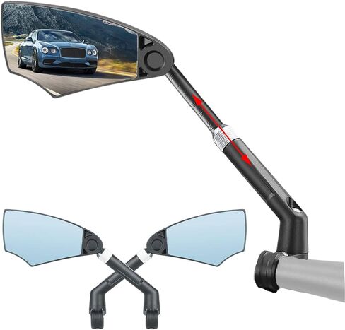 مرآة الدراجة، مرايا الدراجة للمقود، تدور 360 درجة بعدسات مضادة للوهج، مرآة رؤية خلفية آمنة لركوب الدراجات in Kuwait