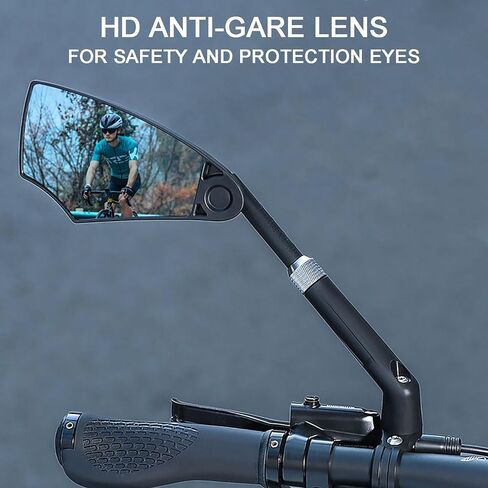 مرآة الدراجة، مرايا الدراجة للمقود، تدور 360 درجة بعدسات مضادة للوهج، مرآة رؤية خلفية آمنة لركوب الدراجات in Kuwait