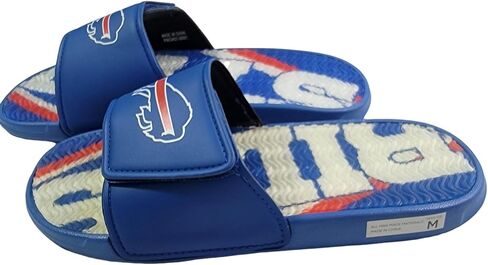 FOCO Men's Sport Shower Flip Flop Sandals Buffalo Bills NFL Bold Wordmark Gel Slides-M in Saudi Arabia
