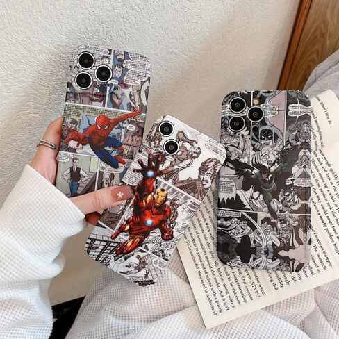 حافظة هاتف Cartoon Spider لحافظة هاتف من اليوريثان الحراري مقاس 6.1/6.7 بوصة متوافقة مع iPhone 14/15 (Spider وiPhone 14 Pro Max) in Saudi Arabia