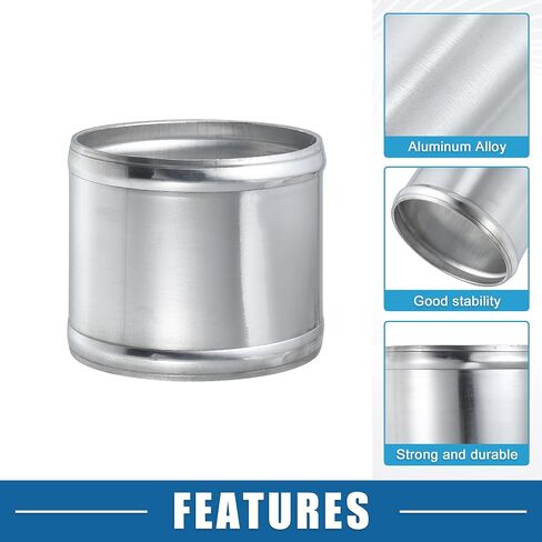 Car Adapter Joiner Pipe Universal 89mm 3.50" OD 76mm 2.99" Length Connector Tubing Adapter Aluminum Alloy Silver Tone in Saudi Arabia