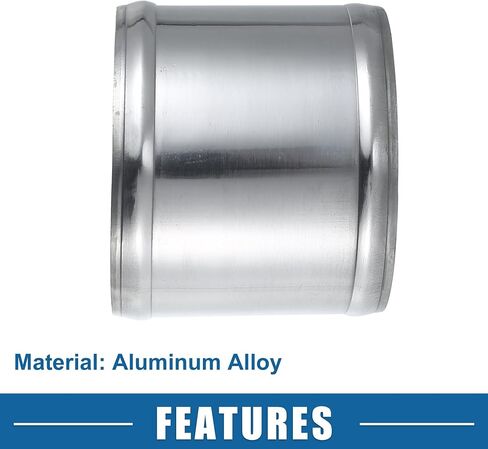 Car Adapter Joiner Pipe Universal 89mm 3.50" OD 76mm 2.99" Length Connector Tubing Adapter Aluminum Alloy Silver Tone in Saudi Arabia