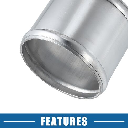 Car Adapter Joiner Pipe Universal 89mm 3.50" OD 76mm 2.99" Length Connector Tubing Adapter Aluminum Alloy Silver Tone in Saudi Arabia