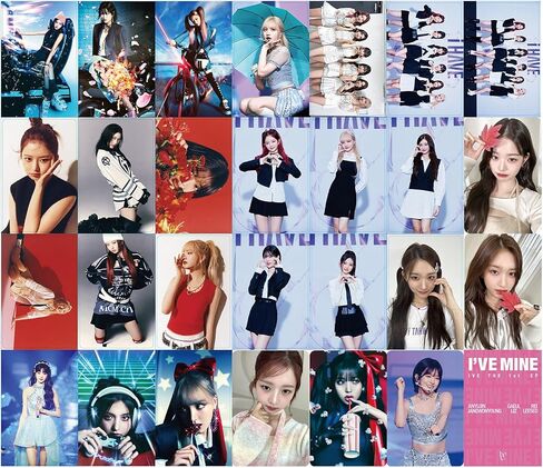مجموعة هدايا مكونة من 55 قطعة من ألبوم IVE I'VE MINE من بطاقات الصور Kpop Merch Lomo للأولاد والبنات in Kuwait