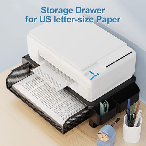 Zimilar Monitor Stand Riser with Drawer, Monitor Riser with Side Storage Pockets for Desk, Metal Monitor Stand for Laptop, PC Screen, Printer, iMac, Computer Monitor Stand for Home Office in Kuwait