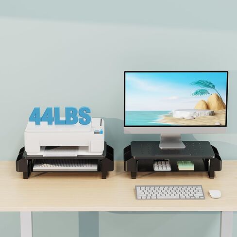 Zimilar Monitor Stand Riser with Drawer, Monitor Riser with Side Storage Pockets for Desk, Metal Monitor Stand for Laptop, PC Screen, Printer, iMac, Computer Monitor Stand for Home Office in Kuwait