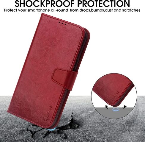 Arae Compatible with iPhone 14 Wallet Case with Card Holder and Wrist Strap Wallet Flip Cover for iPhone 14 6.1inch, Black in Kuwait