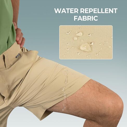 KastKing Cool Caster Men's Fishing Shorts, UPF 50+ Hiking Shorts, 10.5" and 7.5" Available, Water Repellent, 4-Way Stretch in Saudi Arabia