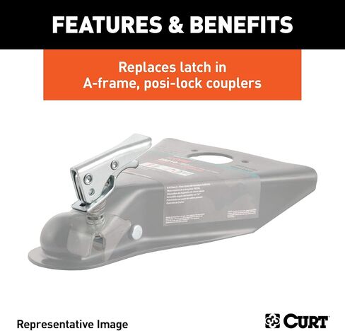 مزلاج بديل لقارنة التوصيل Posi-Lock من CURT 25294 لـ CURT #25101 أو #25210، الزنك الشفاف in Saudi Arabia