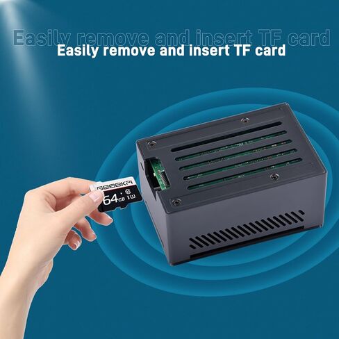 حافظة ألومنيوم GeeekPi لـ Raspberry Pi 5، مع مروحة 4010 PWM ومبددات حرارة نحاسية لـ Raspberry Pi 5، تدعم المبرد النشط الرسمي Raspberry Pi 5، X1000/X1001/X1003/N04/N05 PCIe الطرفية in Kuwait