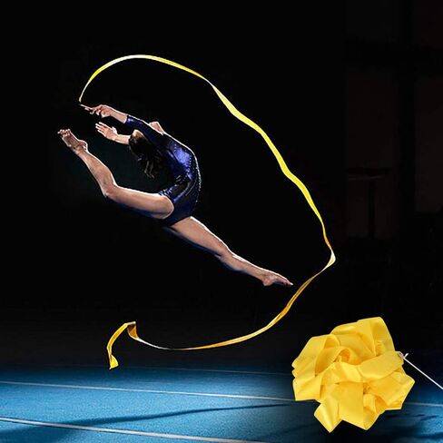 12 قطعة من شرائط الرقص في صالة الألعاب الرياضية بطول 4 أمتار، أشرطة الرقص الإيقاعي للبالغين والأطفال، أشرطة الرقص، عصا دوارة والرقص الفني in Kuwait