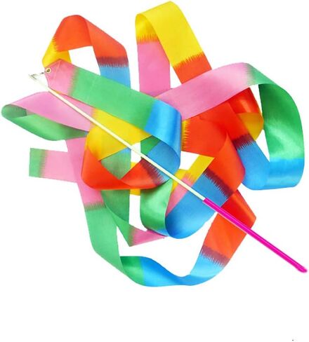 12 قطعة من شرائط الرقص في صالة الألعاب الرياضية بطول 4 أمتار، أشرطة الرقص الإيقاعي للبالغين والأطفال، أشرطة الرقص، عصا دوارة والرقص الفني in Kuwait