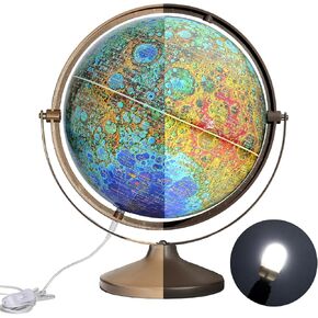 Mapsoft Fly Tolluminated Moon Globe ، 30 سم/12 "، MTFI-30