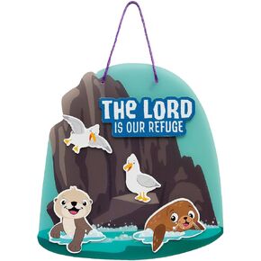 Fun Express Rocky Beach VBS Sign Sign Kit - Makes 12 ، Hacilit Bible School 2024