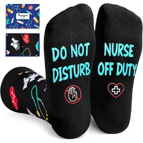 HAPPYPOP Funny Nurse Socks Gifts - Male Nurse Gifts Ideas CNA RN Gifts Nursing Student Gifts Nurse Graduation Gifts Nursing School Gifts Nurse Off Duty Socks