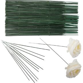 100 pcs سيقان زهرة اصطناعية خضراء ، وعصي زهرية بلاستيكية تنبع من الأزهار الخضراء للحرف اليدوية والباقات والترتيبات - مرنة ودائمة