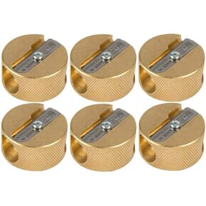 Solid Brass Double-Hole Round Pencil Sharpener