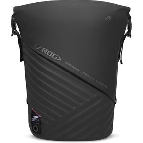 Asus Rog Slash Sleeve Bag 4.0 ، Fit 16 "كمبيوتر محمول ، محول ، والماوس ، مقاوم للدموع ، ماء ، جلود بو ، حزام كتف قابل للتعديل ، حزام تثبيت ثلاث نقاط ، جيوب متعددة ، أسود ، أسود
