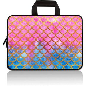 14 15 15.4 15.6 inch Laptop Handle Bag Computer Protect Pouch Holder Notebook Sleeve Neoprene Cover Soft Carrying Travel Case fit Dell Lenovo Toshiba HP Chromebook ASUS Acer (Cute Unicorn)