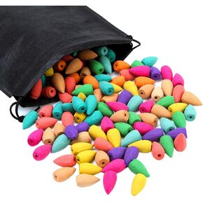 Aneco 600 Pieces Backflow Incense Cones Natural Scents Waterfall Incense Cones for Spa, Yoga, Relaxation, Mixed Scents