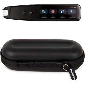 WorldPenScan Go Pen Scanner + Hard Travel Case bundle by Penpower - LCD Touchscreen| Digital Highlighter| OCR Reading Pen| Translator| Voice Recorder| Speech & Scan to Text| Speech & Scan to Translate