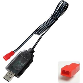 كابل الشاحن العالمي RC مع قابس موصل PIN 2 PIN لـ 4.8V Ni-MH/Ni-CD (4S) حزمة البطارية ، سيارة RC/قارب/طائرة/طائرة بدون طيار متوافقة