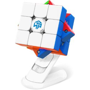 GAN 356 I 3 مكعب سرعة لاصق ، 3 × 3 SMART CUBE 356 I3 GANS MAGNECT MAGNETIC CUBE مع GAN 3X3 SMART CUBE STAND ، حامل مكعب السرعة البلاستيكي القابل للتعديل