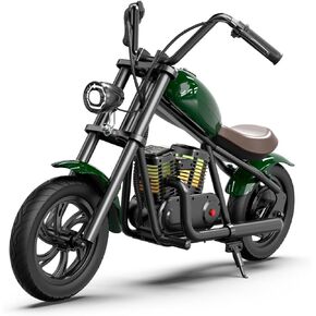 Hyper Gogo Kids Electric Bike ، دراجة كهربائية مع إضاءة محيطة نابضة بالحياة ، 3 أسرار تصل إلى 10 ميل في الساعة ، 60 دقيقة من وقت الركوب المستمر (الأخضر)
