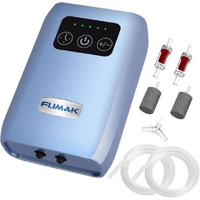 مضخة هواء حوض السمك ، USB قابلة لإعادة الشحن مضخة هواء محمولة تعمل بالبطارية المحمولة لبطارية محمولة لخزانات الأسماك ، و AC/DC مزدوج الأوكسجين/المضخة الهوائية للصيد في الهواء الطلق ، والطوارئ ، وقطع الطاقة