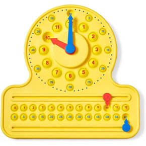 Hand2Mind Numberline Clock Clock Bubble Popper ، ودفع ألعاب Pop Fidget ، وتعلم أن تخبر الوقت ، وإخبار الوقت بتدريس الساعة للأطفال ، والملل للصف الدراسي ، وألعاب الرياضيات ، وأنشطة تعلم رياض الأطفال