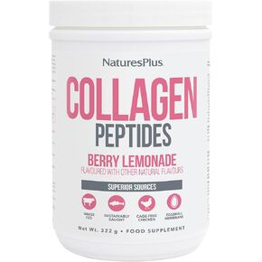NaturesPlus Collagen Peptides, Berry Lemonade - 0.8 lb Powder - Hair, Skin, Nail & Joint Health, Immune System Support - Non-GMO, Gluten Free - 14 Servings