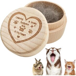 جرة الحيوانات الأليفة الخشبية للكلاب ، مربع هدايا ميموريال للحيوانات الأليفة ، صندوق التذاكر للقطط مع نقش PET PAW ، أظافر أسنان الشعر التذكارية حاوية الرماد للقط ، هدايا التعاطف الخسارة لمحبي الحيوانات الأليفة (القلب) in Kuwait