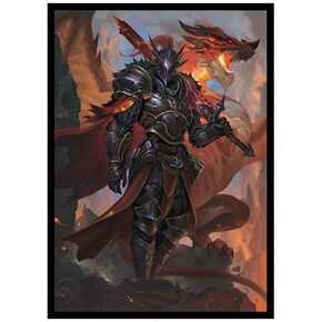 Fantasy North - Lance Vaal - Dragon Knight (Endragos) - 100 Textured Matte TCG Card Sleeves - Fits Magic MTG Commander Pokemon and Other Card Games - Playing Card Sleeves