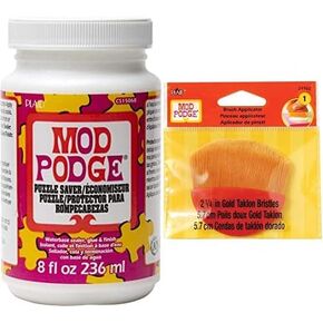 Mod Podge Puzzle Saver (8 أونصة) ، CS15068 & Podge Paint Brush Applicator ، 24960 2.25 بوصة