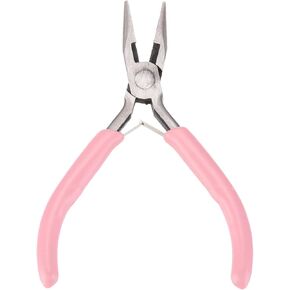 Harfington Needle Nose Cliers 5 "Mini Jewelry Cliers with Cutter & Non-Slip PVC Confer