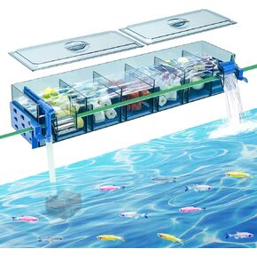 مرشح حوض السمك المتعدد المراحل لخزانات السمك من 20-50 جالون أسماك الشلال الأوكسجين ونظام مرشح هواية فائقة الدقة مع حماية دفقة وتصاعد مزدوج (13 بوصة) in Kuwait
