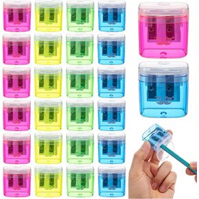 Mr. Pen- Pencil Sharpeners دليل ، 24 حزمة ، ثقب مزدوج ، شحذات قلم رصاص ملونة مضيعة للقلم الرصاص ، ومرح قلم رصاص ملون للأطفال ، وتبشر قلم رصاص صغير ، وشرطات قلم رصاص يدوي