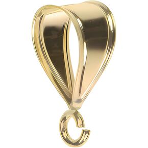 UGEMS 14K GP STERLING SILVER 15MM × 9 مم بكفالة كبيرة جدًا مع موصل قلادة محسّن 1-ميكرون 14 كيلو مقعد بحجم كبير مع تصميم عدو في تصميم المجوهرات التقليدية على الطراز التقليدي SKU D-4144V