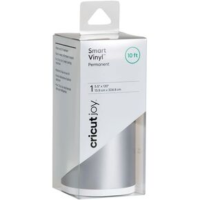 Cricut Smart Finyl (5.5in × 120 بوصة ، فضية) لآلة الفرح - القطع التي لا تصل إلى أشكال تصل إلى 4 أقدام ، وخفض متكرر يصل إلى 20 قدمًا