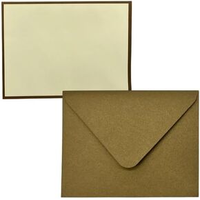 عمليات عرض 16 قطعة فارغة Notecard & Envelope مجموعة - 5.5 × 4.25 بوصة - 8 بطاقات 8 مظاريف (أخضر)