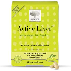 NEW NORDIC Active Liver | Daily Liver Supplement | Milk Thistle, Artichoke & Turmeric | for Men and Women | 30 Count (Pack of 1)