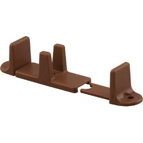 Prime-Line N 7384 Bypass Door Guide, 1 In. High, Adjustable, Dark Brown (2 Pack)