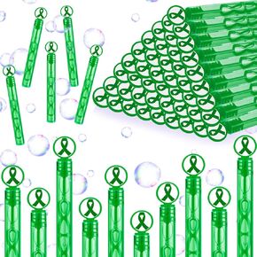 50 PCS الصحة العقلية ، فقاعات التوعية بالجملة الحزب الأخضر الشريط الخضراء تفضل هدايا الصحة العقلية عناصر Goodie Bag stuffer for Charity Event Decorations Supplies