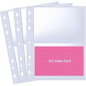 40 Pack 160 Pockets A5 Binder INDEX Card Pages و Ultra-Clear 3.5 × 5 بوصة الأكمام الوقائية للتصوير وحزم البذور ， التحميل الجانبي