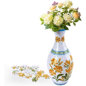 Unique 3D Puzzle for Adults - 160 Pieces of Puzzle Vase, Flower-Themed Art Projects Gift for Women Mother's Day Housewarming Home Decoration