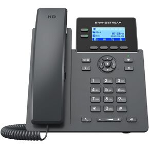 Grandstream GRP2602W IP Phone | 2 خطوط ، 4 حسابات SIP | شاشة رسومية 2.4 بوصة ، واي فاي 5 ، محول الطاقة