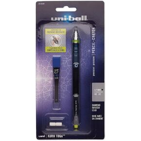 Uni-Ball 1858549 Kurutoga Mechanical Pencil ، 0.7 مم ، برميل أسود/أخضر