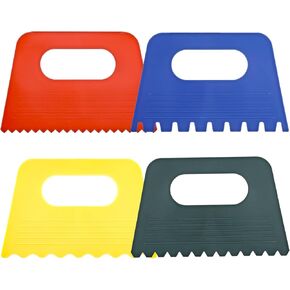 4 PCS Art Paint Screders Kit ، أدوات فنية من البلاستيك ، الرسم الزيتي للجرافيتي DIY ورسم أدوات الملمس التعليمية المبكر للجرافيتي DIY ، الرسم الزيتي ، الرسم