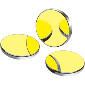 XUNKUANER Dia 19.05mm CO2 Laser Mirror Gold-Plated Silicon Mirrors Si Reflective Lens CO2 Laser Lens for CO2 Laser Engraving and Engraving Machine (3PCS)